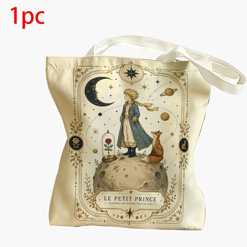 TEMU Sac fourre-tout en toile "Le " avec cadre , élégant, durable et spacieux, parfait pour un et les occasions spéciales. idéal pour les remises de