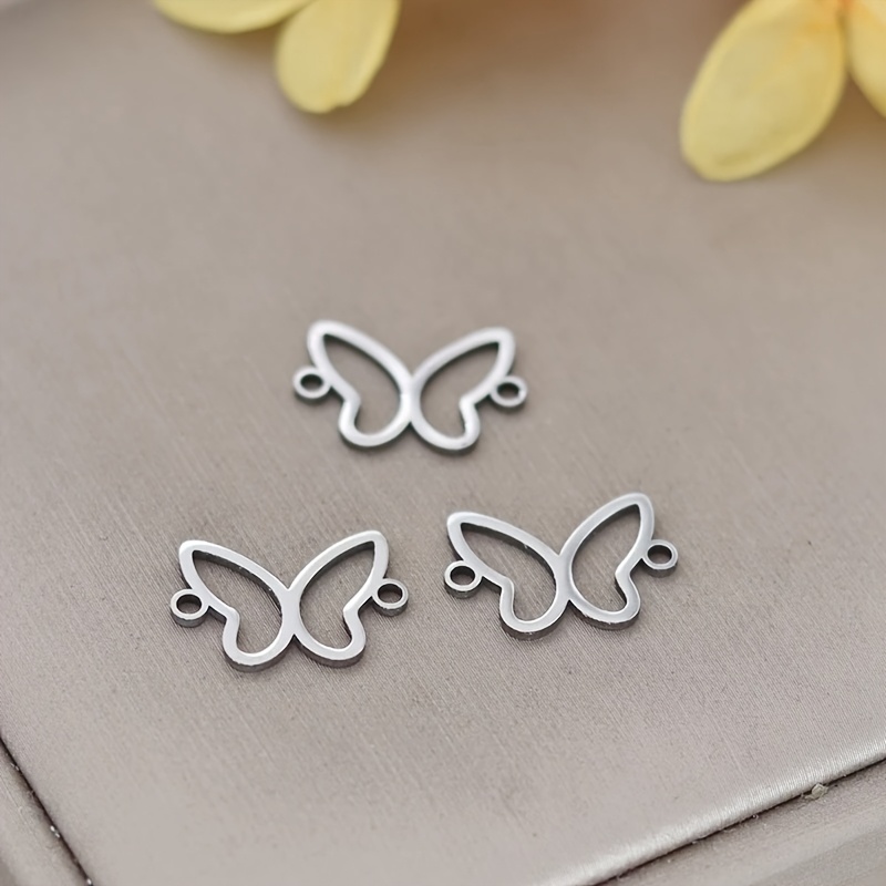 TEMU 3pz Piccole Adatte per Braccialetti Fai da Te, Connettore per Collane, Ciondoli a Forma di Insetto in Acciaio Inossidabile per Creazione di