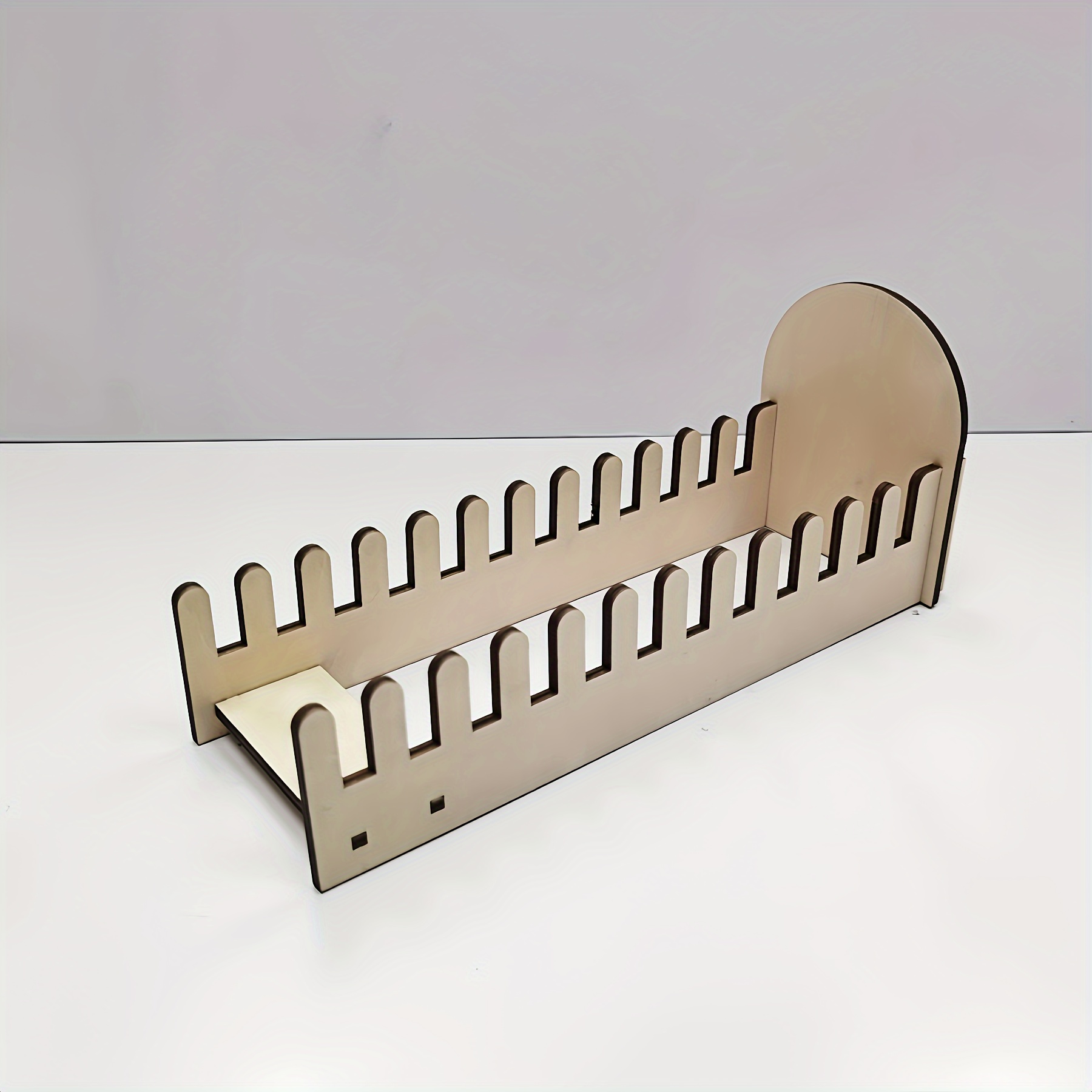 Image of A Wooden Card Display Stand Set - Postcard Display Rack - Greeting Card Organizer, A Desktop Storage Rack With 12 Slots For Business Cards