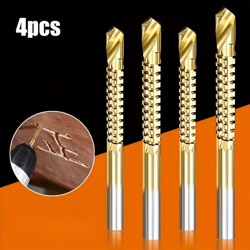 Twist Drill Bit, Material, With Serrated Design, For Cutting Wood, Metal, And Plastic