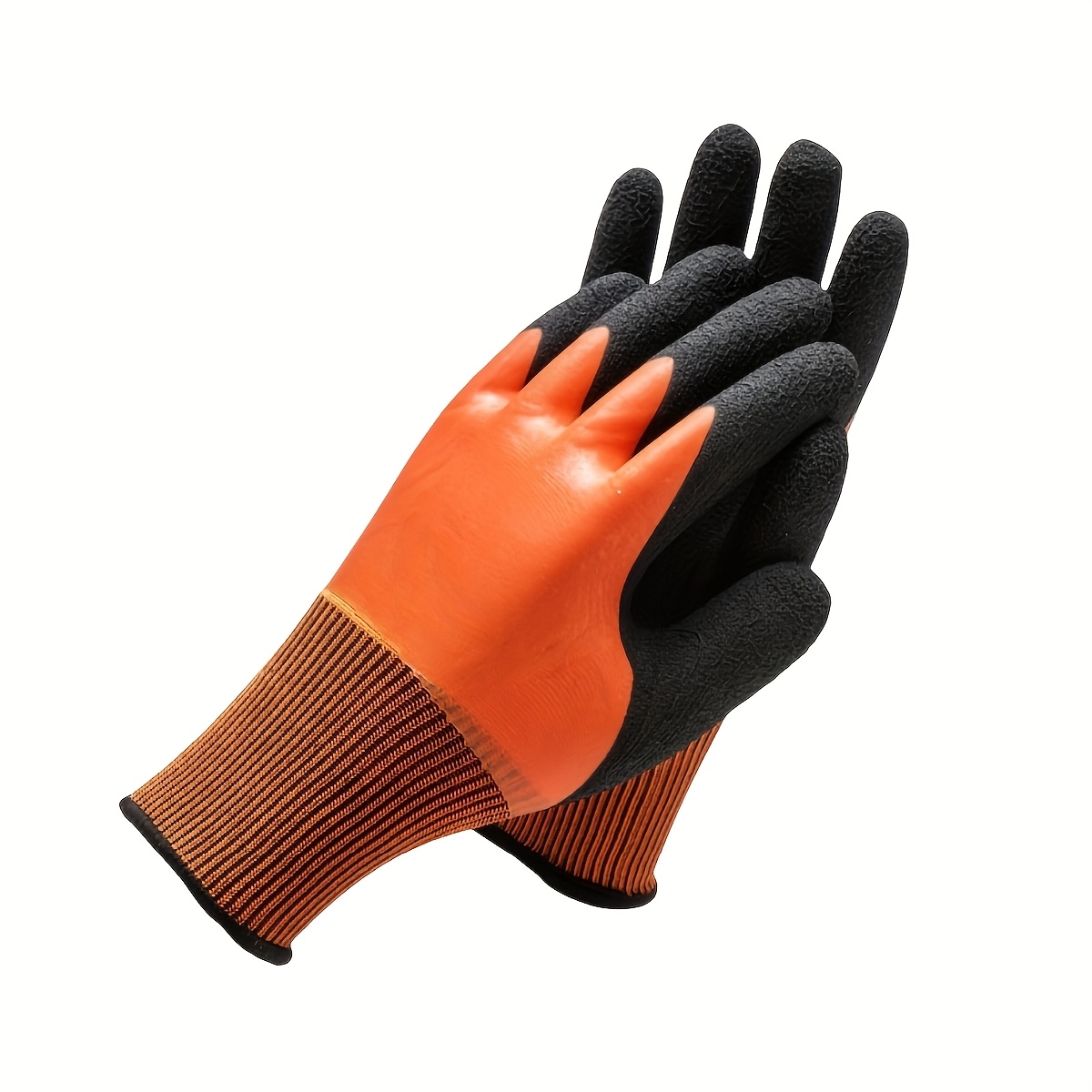 

Blue/orange Waterproof Fishing Gloves - Anti-slip, Puncture-resistant For Ice Fishing, Catching & Hunting, Ice Fishing Gear