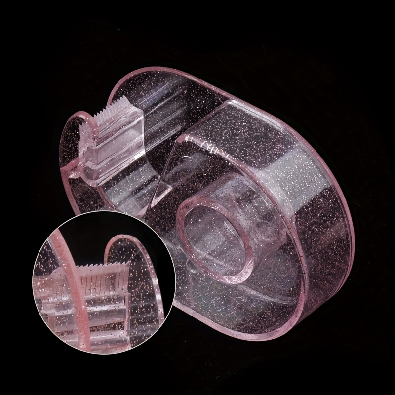 TEMU Eyelash Extension Tape Holder Base Lash Adhesive Tape Cutter Dispenser Grafting Lash Plastic Tape Cutting Makeup Supplies Tools