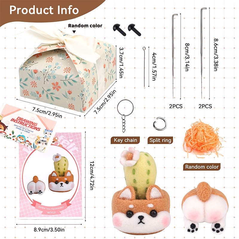 ThinkThings Nadelfilz-Set Goldfisch – Starter-Kit Mit Wolle, Nadeln, Filzmatte, Fingerschutz & Anleitung