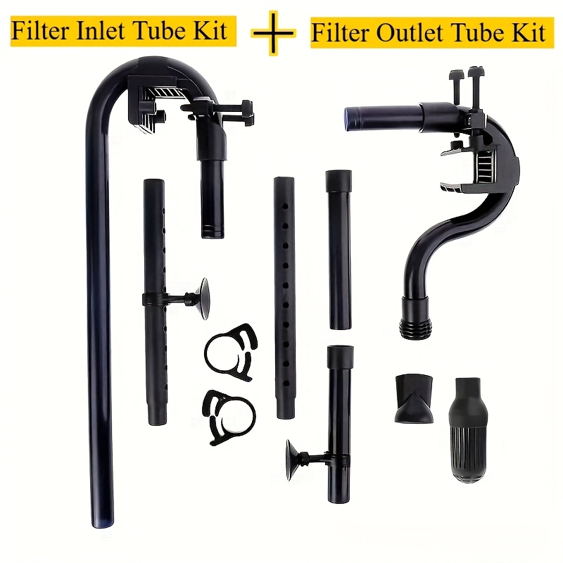 E-shop Aquarium-Kanisterfilter-Einlass-Auslass-Schlauch-Set – Langlebige ABS-Teile für Süß- & Salzwasserbecken, Zubehör für Außenfilter (kompatibel mit