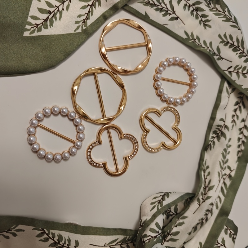TEMU 6 Boucles de Ruban de Chemise/Boucles de Ceinture Exquises, au Design Élégant, un Incontournable pour le , Convient à Diverses Tenues de Mode