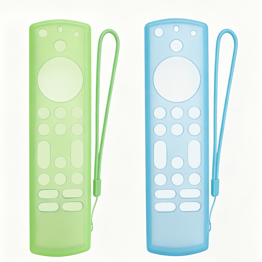 TEMU Lot de 2 étuis de télécommande en silicone pour 4K Max & | Compatible avec télécommande vocale /Pioneer/Alexa | Lumineux dans , avec cordon,
