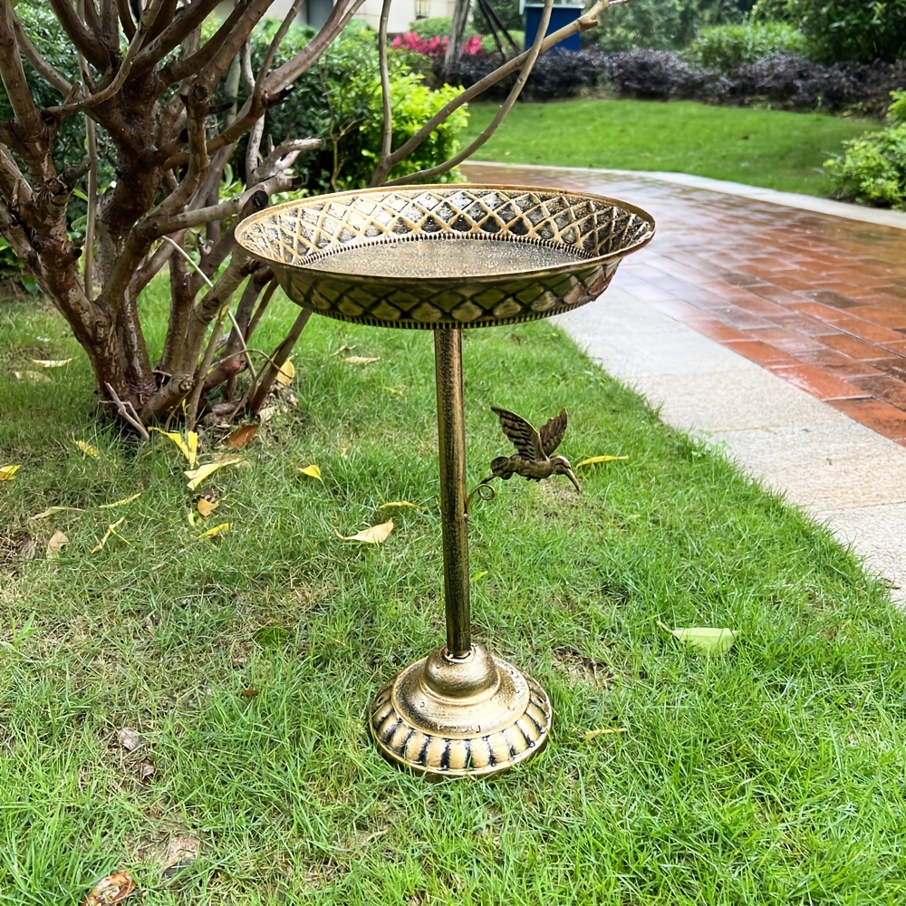 Vintage Style Decorative Bird Bath with Pedestal Flower Planter Base - Bronze Bird Feeder Bowl for Your Yard 9 c1670c51 de3e 4d2b b003 e64dce40b6e8