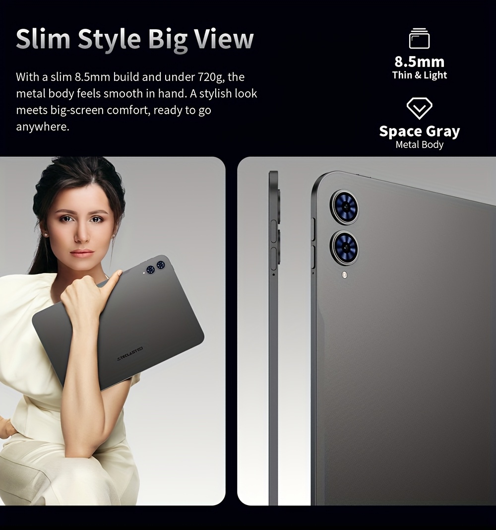 TECLAST T65 Tablet 13.4'' Inch, Top Gaming 120Hz Tablet Unisoc T7280 Octa-Core 2.2Ghz CPU, Android 16 Max 20GB(8+12) RAM 128GB ROM Opslag Ondersteuning 4TB TF Kaart Uitbreiding, TDDI FHD 1920×1200 Groot Display Pad, Dual SIM 4G LTE + 5G WIFI, Tablet, Pad