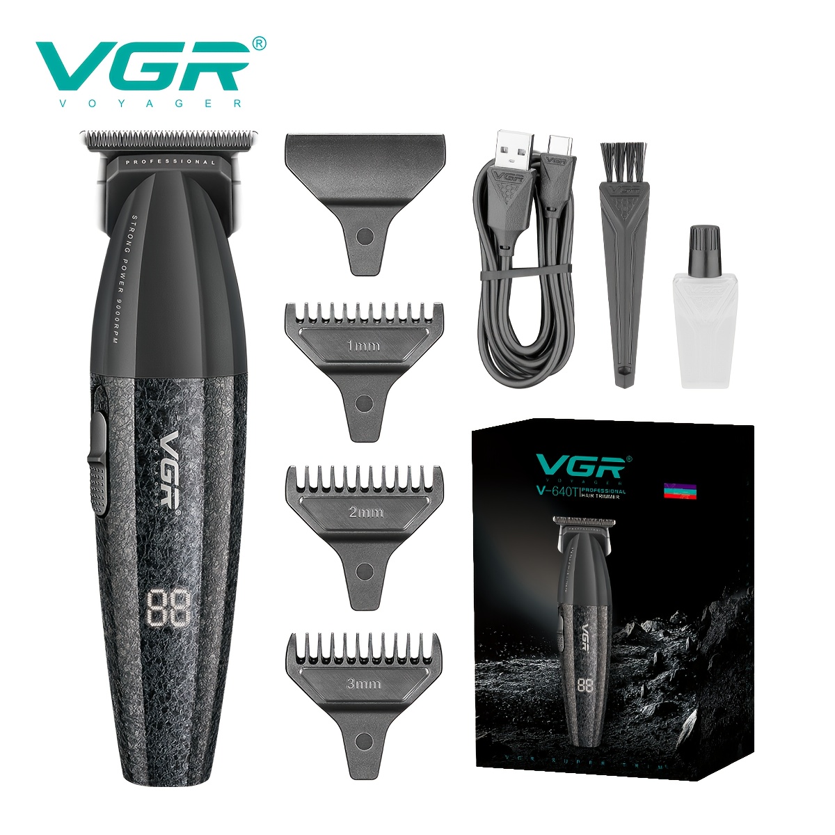 Image of Professional Rechargeable Hair Clipper, Beard Trimmer, Men's Electric Groin Hair Trimmer, Body Hair Trimmer, Intimate Area Trimmer For Men And Women, -640t