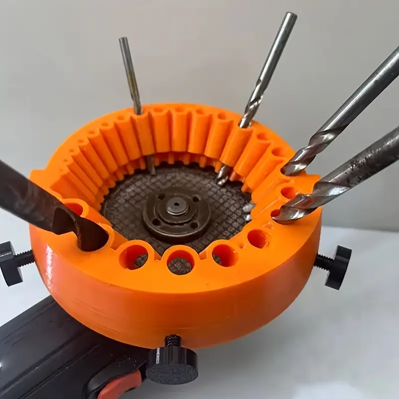 1pc-drill bit sharpener, power drill bit grinding attachment, old drill bit grinder, giant blade angle grinder for grinding drill bits, 2 to 13 mm drill bits for grinding 125 mm grinder, made of plastic, no electricity required details 3