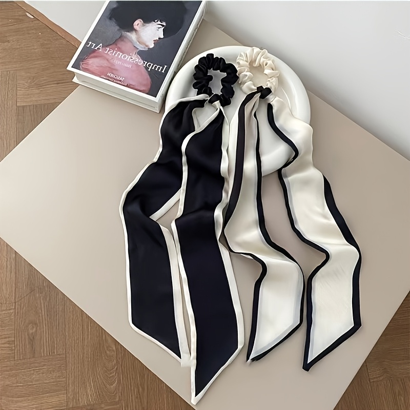 E-shop 2 Stück Vintage Samtband Schleifen-Haargummis, Einfache Süße -Schleifen-Haarbänder, Haartücher Stirnbänder