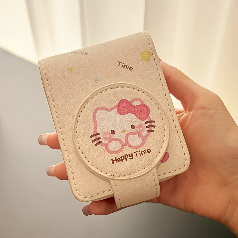 for   lipstick storage bag with   kawaii travel organizer friendship gift for college women foldable design with cute character print white pink accents   graduation season lipstick holder   accessory durable zipper closure Product details 6