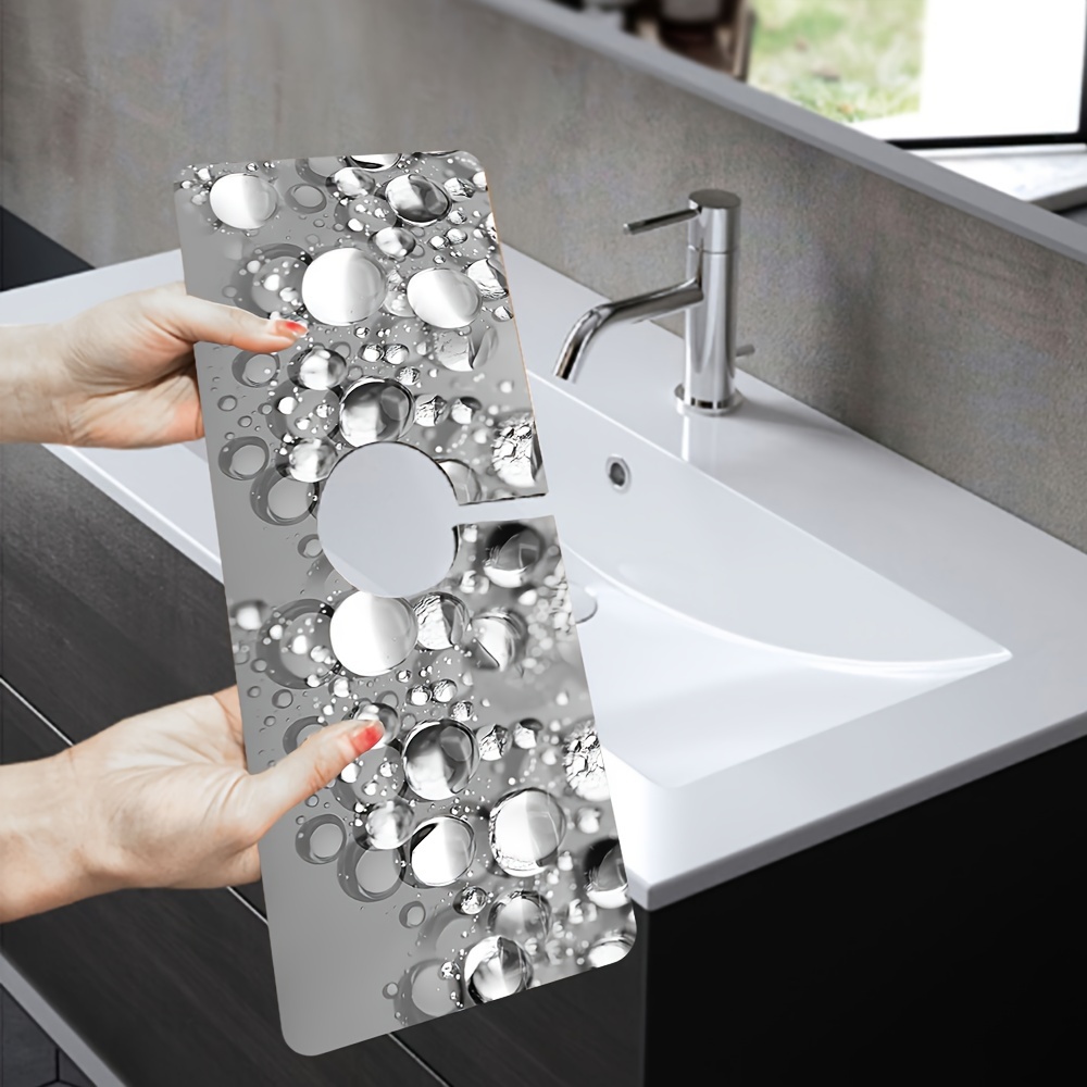 

1pc Bead Pattern Faucet Absorbent Mat - Diatomaceous Earth, Kitchen & Bathroom Sink Countertops, Moisture-proof Kitchen Gadget