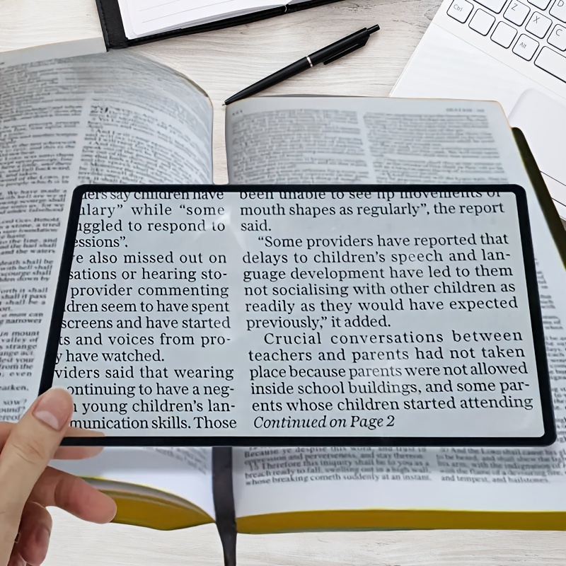 1pc ultra thin 3x magnifying glass   design portable for   of small text on maps books documents ideal for seniors and students battery not required Product details 1