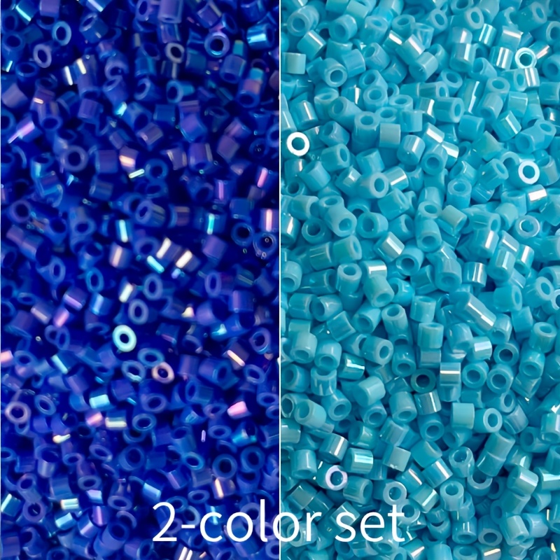 TEMU Delica Beads, 2000pcs, 2 Kinds Of Colored Sets, Per Color, 20 Grams In Total, Size 2mm/0.0787inch, Beads & Bead Assortments, Suitable For