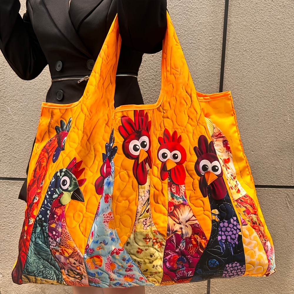 Bolsa de compras portátil de gran capacidad, ligera y plegable, bolsa de supermercado, bolso de mano y de hombro