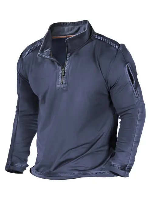 spring new mens outdoor zipper pocket thin long sleeved hoodie everyday wear and casual