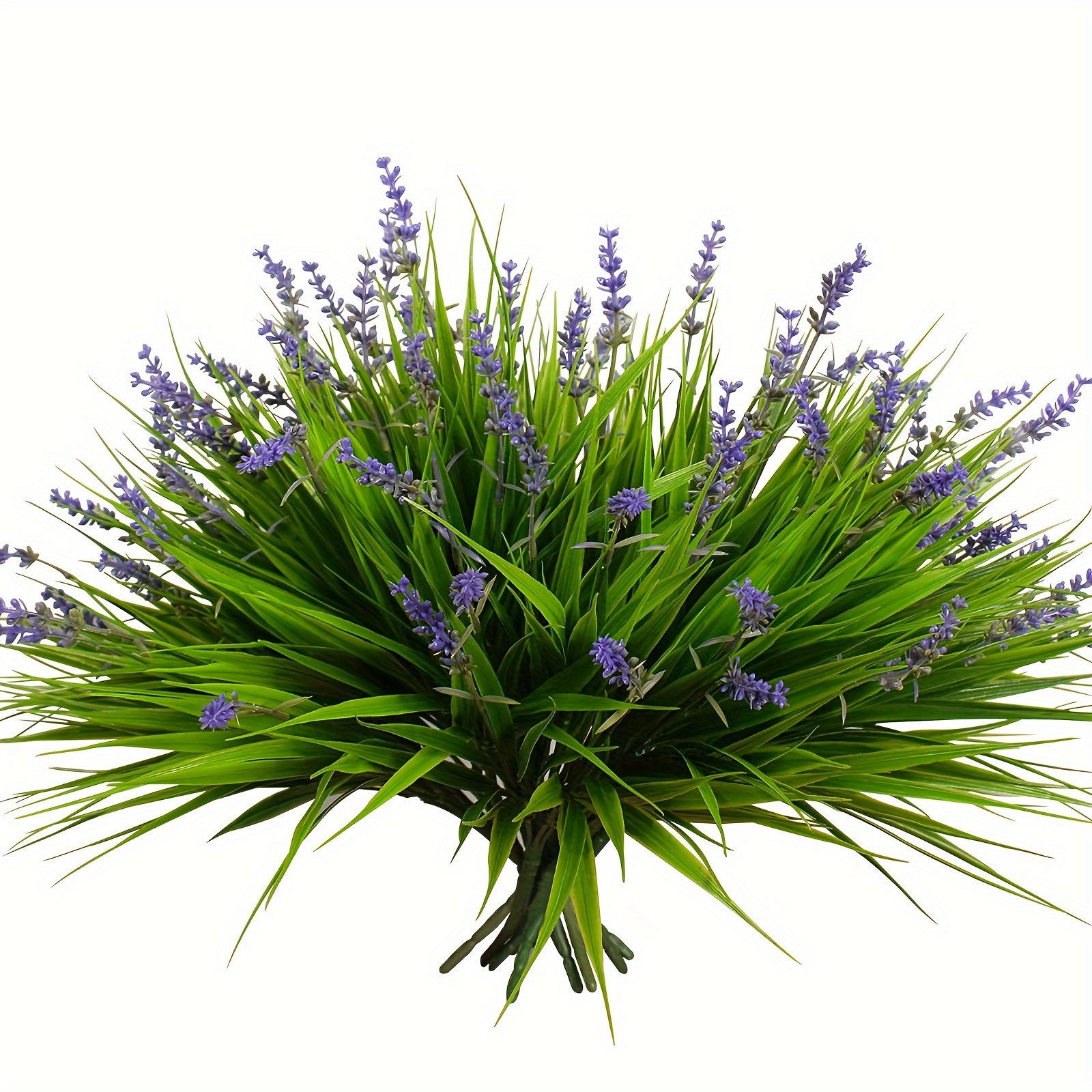 

18 Bundles Artificial Purple Plants, Outdoor Fake Monkey Grass With Flowers For Pot, Garden Decor For Window Patio Hanging Planter Pathway Front Porch (grass With Flowers)