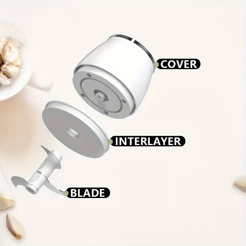   gifts for labor day, 1pc   garlic beater, multifunctional garlic peeler, household small automatic meat grinder, garlic pulling and mashing machine, electric cooking machine,   mini garlic beater., garlic crusher, garlic masher, garlic crusher and chopper, garlic masher and chopper Product details 3