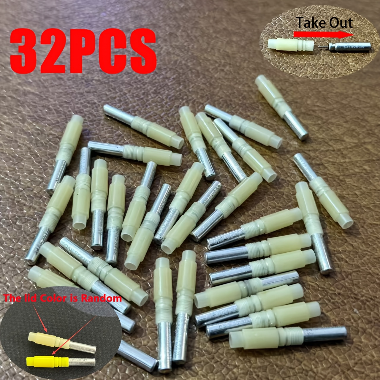 Bite Float Electronic Fishing Float Battery Cr425 Battery 6/12/18/24/32pcs Night Fishing Accessories