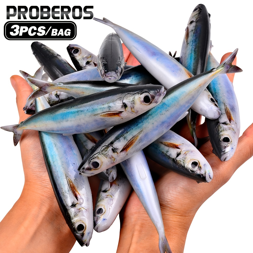   3pcs soft lure set 14 5cm 33 3g mackerel sardine drop lure sea fishing boat fishing simulated lure