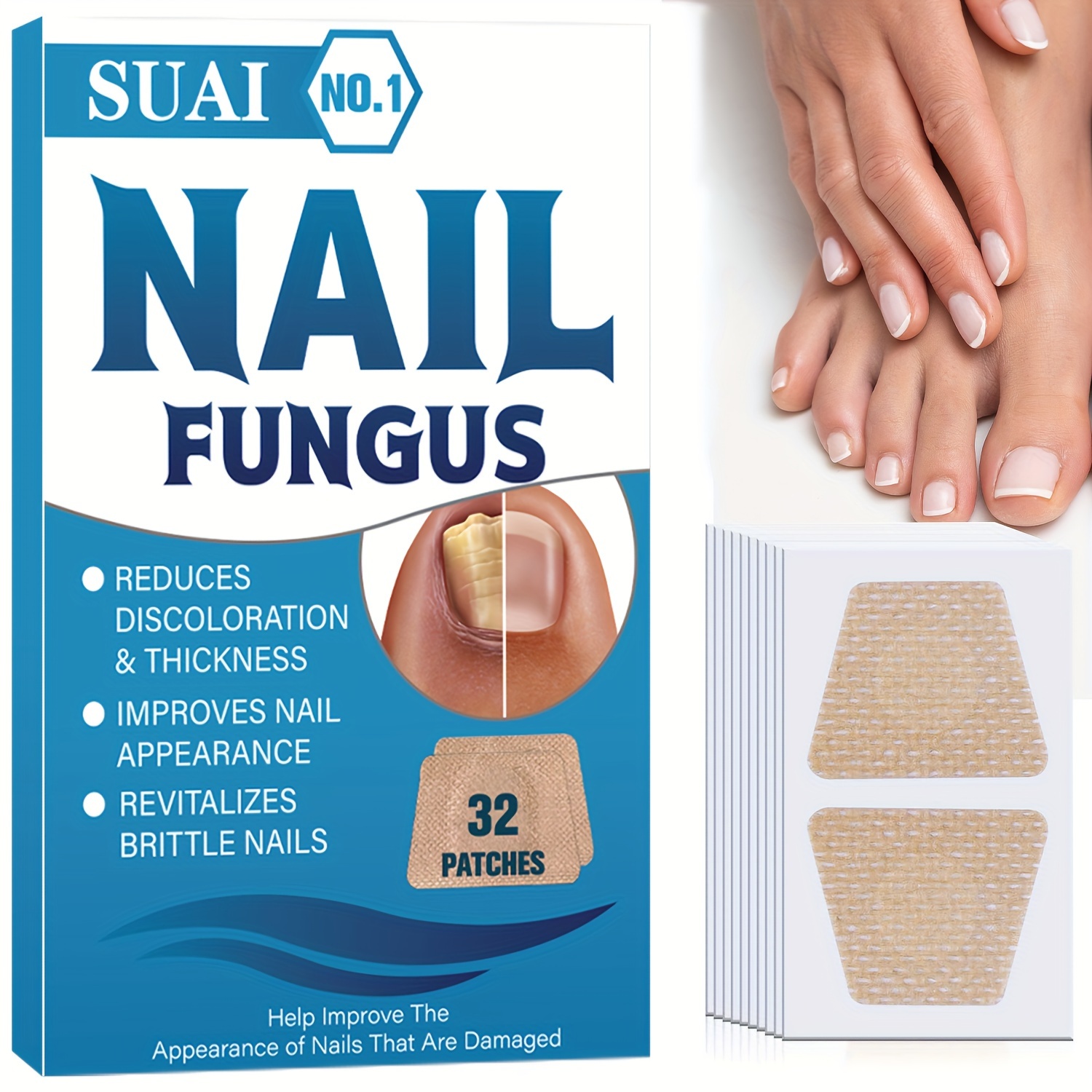 32 Patches Nail Fungus Treatment, Fungal Nail Treatment,nail Repair
