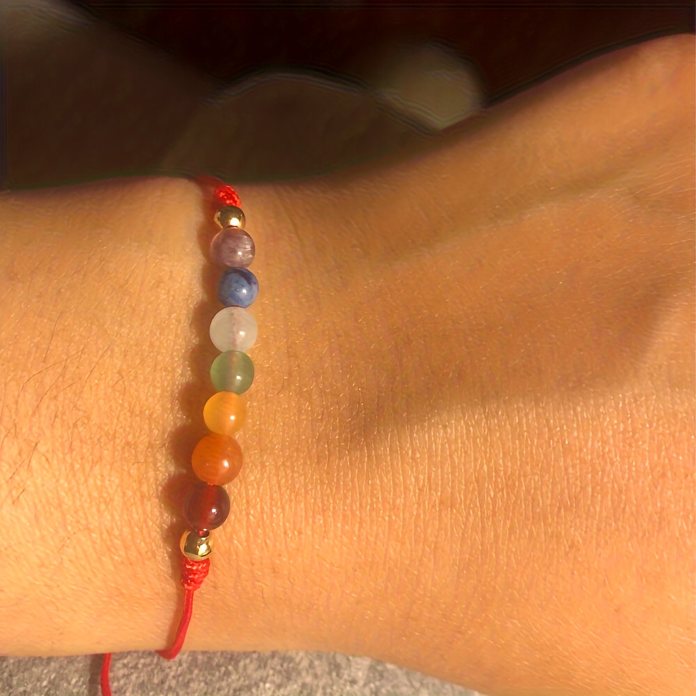 Set of 2 Natural Stone 7 Chakra Bracelets