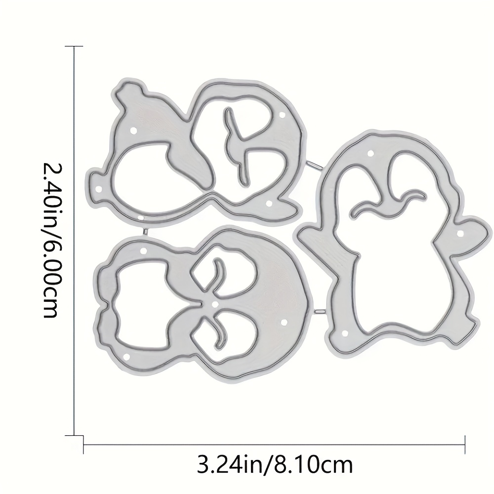 TEMU 1pz Fustelle Pinguini. Decorazione Fai da Te per Album Scrapbooking, Fustelle per Biglietti, Stencil per Creazione di Biglietti d' a , Strumento