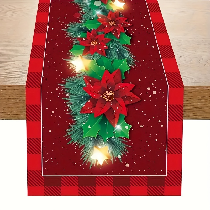 

1pc Christmas Table - , Christmas Tree & , Rectangular Table For Decor