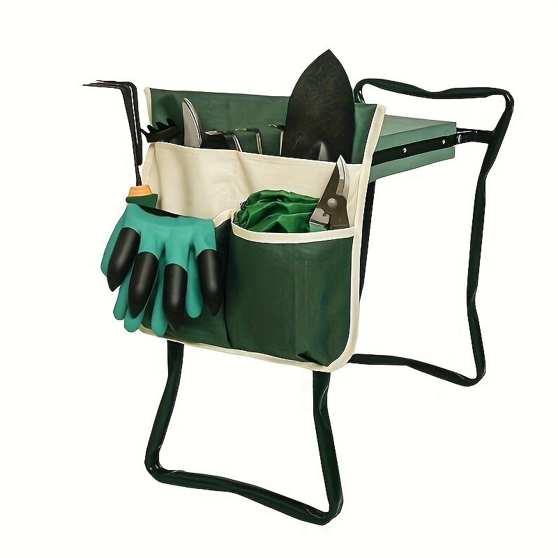 

Sac de rangement suspendu durable pour outils de jardinage avec poches - 1 pack organisateur d'outils de jardinage extérieur à rayures vertes et blanches