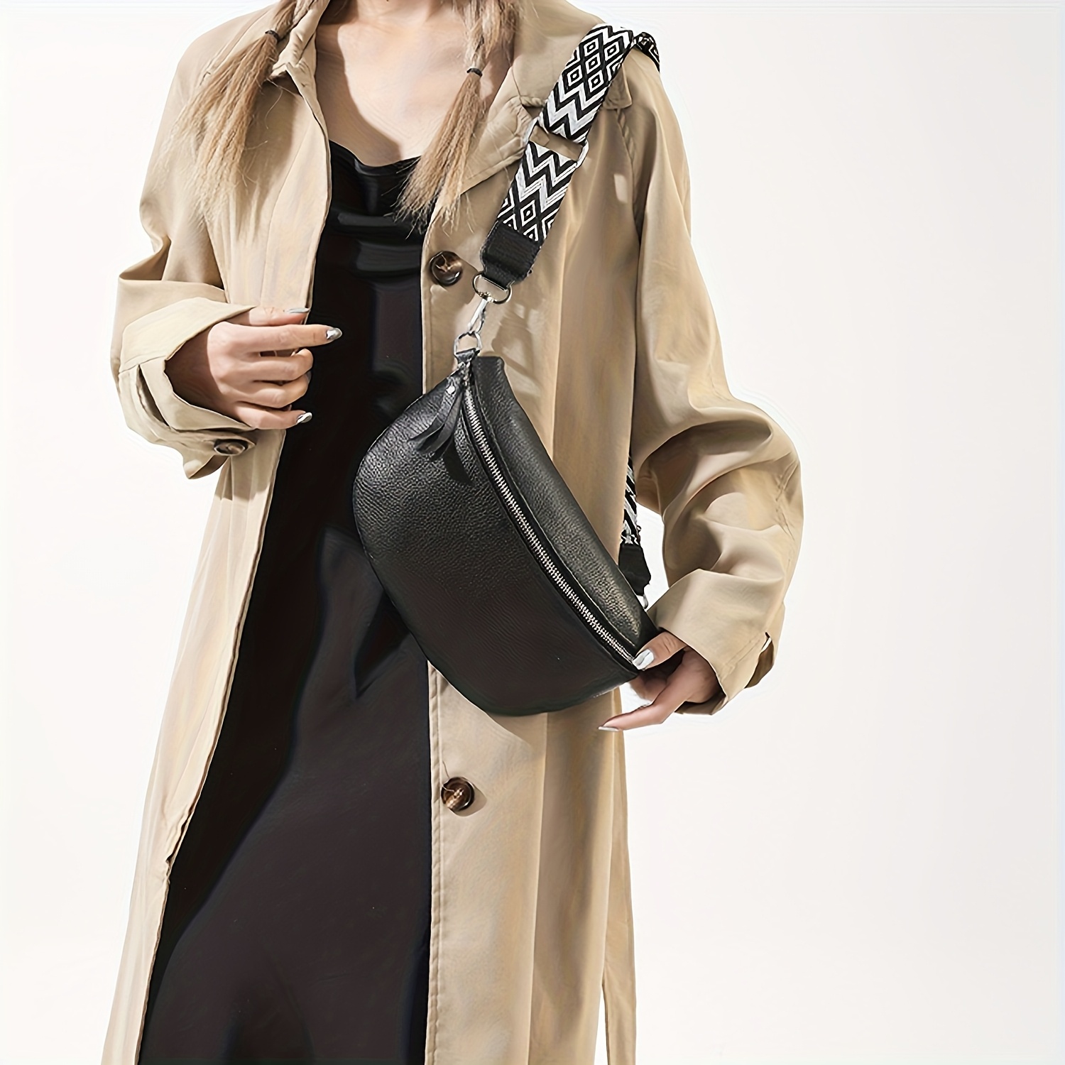Bohemian Wide Strap Chest Bag Waist Bag Crossbody Bag