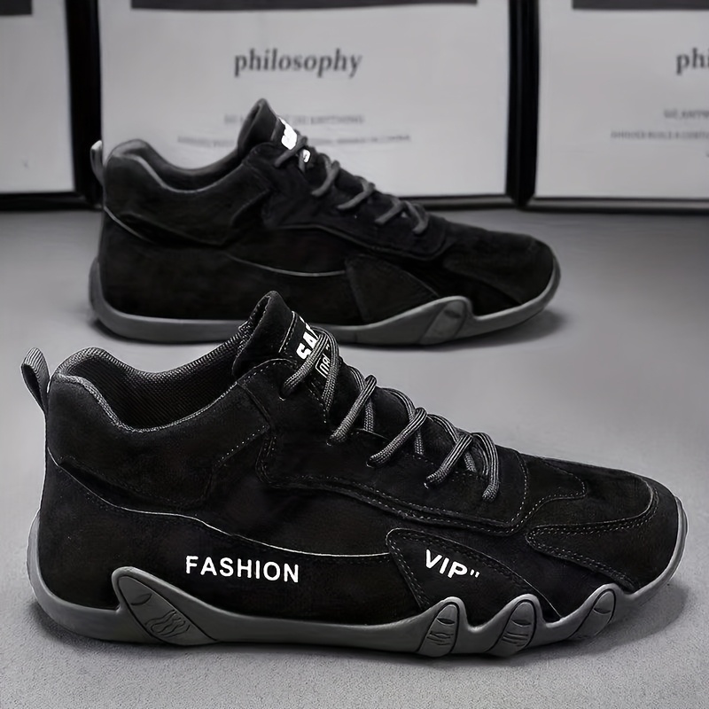 Men'S Skateboard Shoes with Good Grip, Lace-Up Sneakers, Non-Slip, Wear-Resistant, And Versatile Men'S Lightweight Sneakers