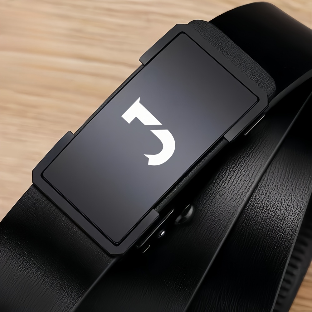 TEMU Ceinture de qualité supérieure pour homme avec motif de lettre « J » simplifiée - Boucle automatique et haut de gamme en alliage, convient à