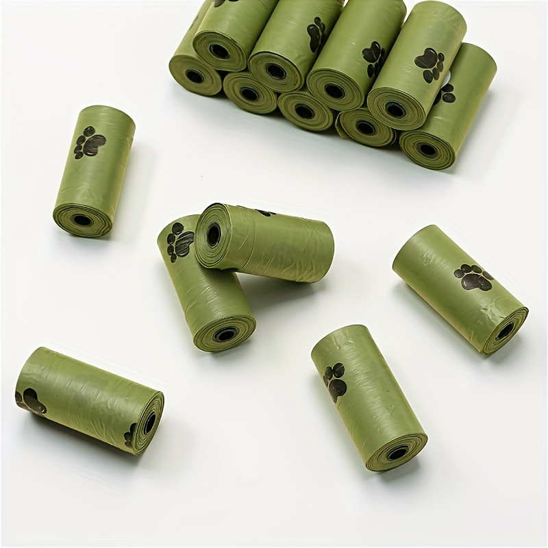 210-Count Leak-Proof Dog Waste Bags with Paw Print Design, 14 Rolls - Durable Plastic Poop Bags for Pet Cleanup & Outdoor Use