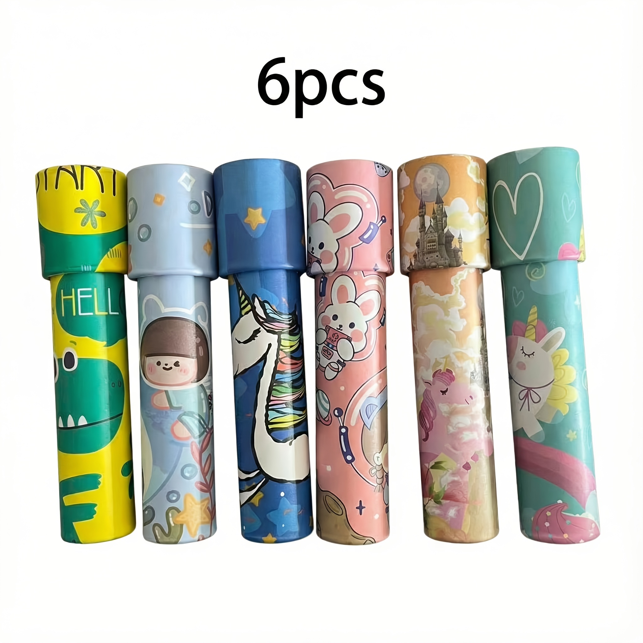Image of Set Of 6 Classic Kaleidoscope Toys Vintage Style Educational Toys For Birthdays, Christmas Stocking Stuffers, Party Favors, And School Classroom Prizes (assorted Colors)