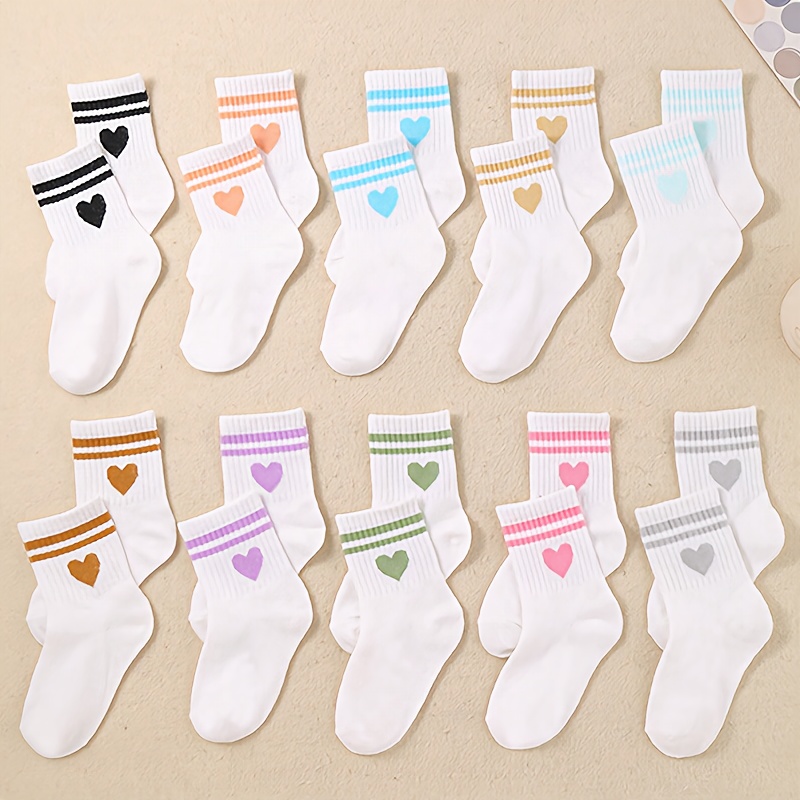 10 Pairs Of Parallel Bars, Children's Athletic Running Socks, Children's Socks Suitable For Boys And Girls
