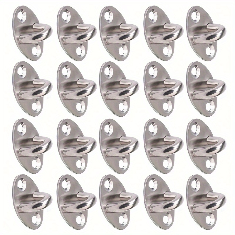 

20pcs Stainless Steel U-shaped Wall Hooks - Polished , Metal, Ideal & Chain Handles, Cabinet Hanging Brackets, Ocean Ring Chair Hanging Kit, Industrial Hardware, For Use