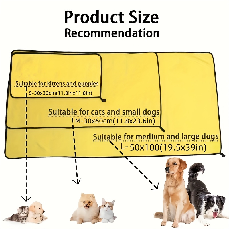 1pc Hot Deal Super Soft Absorbent Pet Towel Quick Dry Strongly Absorbent Pet Bath Towel A bath towel very suitable for cats, dogs and other pets, pet cleaning care products in spring and summer, various colors and models can be chosen