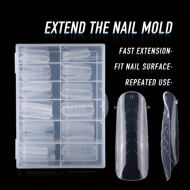 120pcs Nail Art : & , Full Coverage With Extension Tools - Alcohol-free