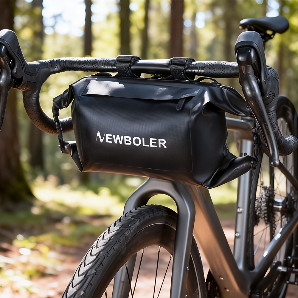 NEWBOLER Bicycle Handlebar Bag, 7L Large Capacity Bike Bag, PVC Bike Front Bag, Suitable for MTB Road Bike, Bike Handlebar Bag Cycling Accessories