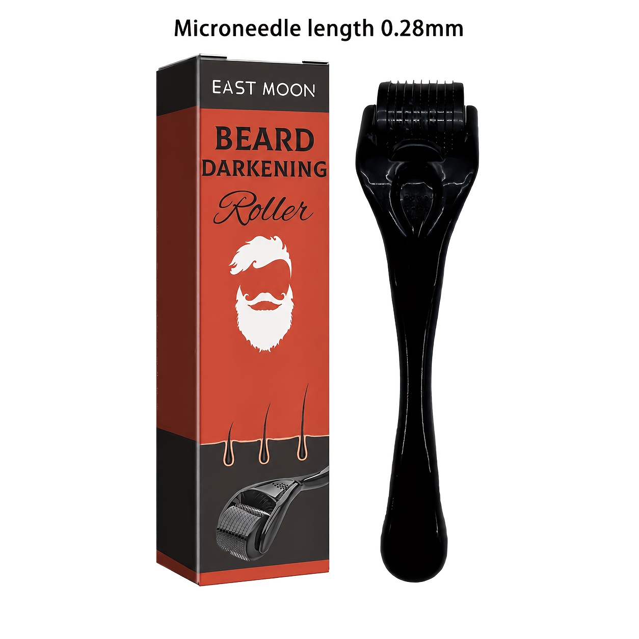1pc/box ( Length 0.28mm), Men's Beard Roller|mustache Roller|beard Massage Roller|beard Roller|facial Hair Roller|beard Thickening Roller, Alcohol Free, Plastic, No Electricity Nor Battery Needed