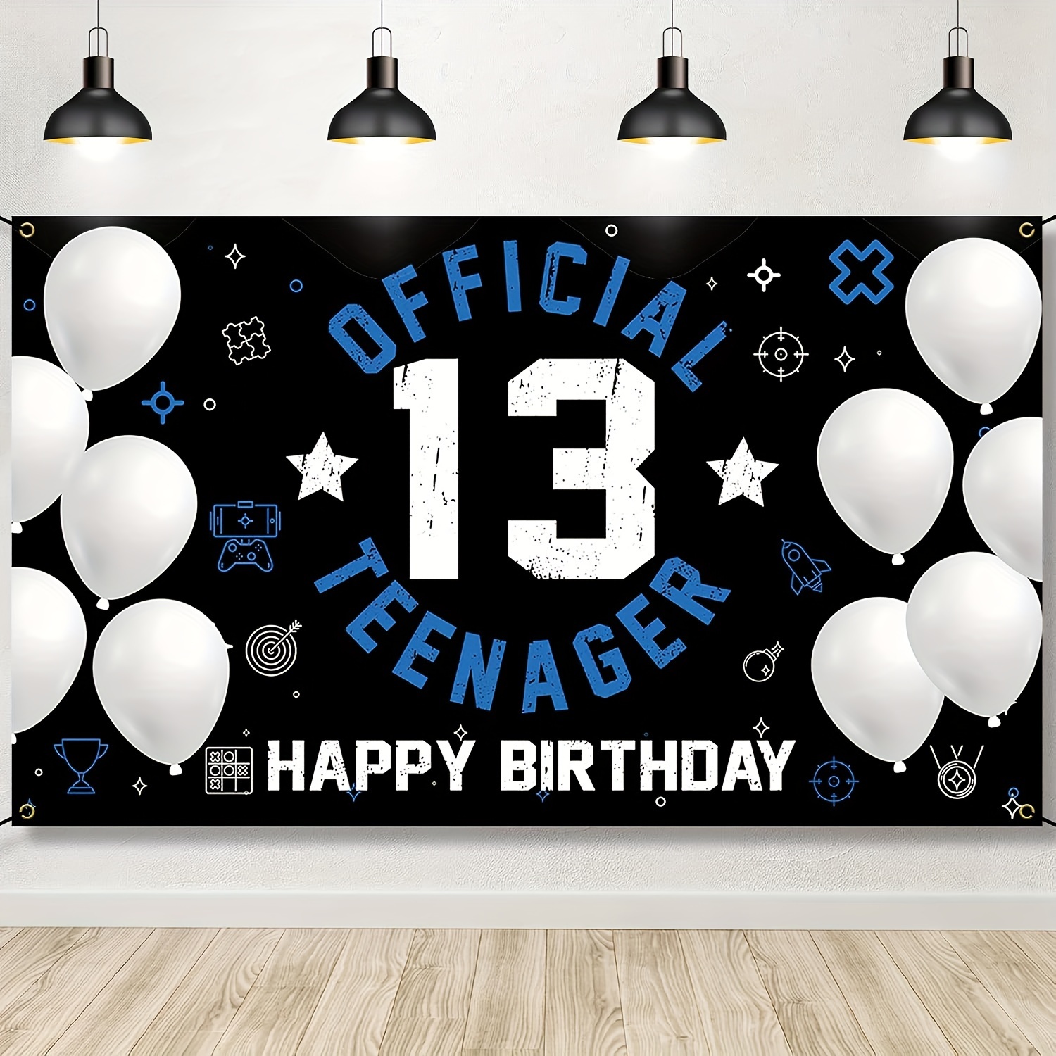 

Official Teenager 13th Birthday Party Backdrop - Vinyl Banner, Photo Props & Room Decor