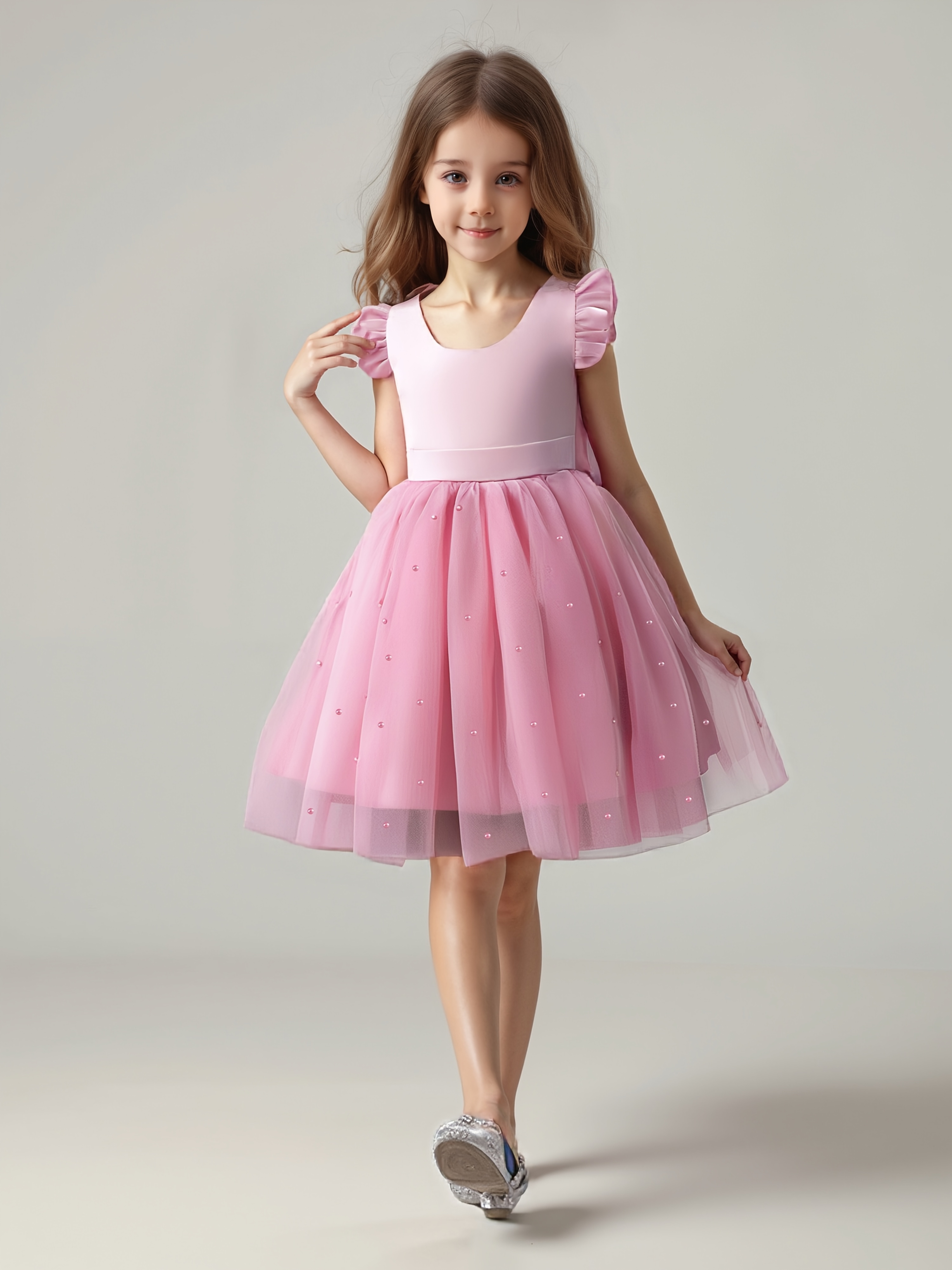 strapless open back dress American Princess Gold & Blue Arabesque Embellished Younger Girls Dres   Stockpoint Apparel Outlet