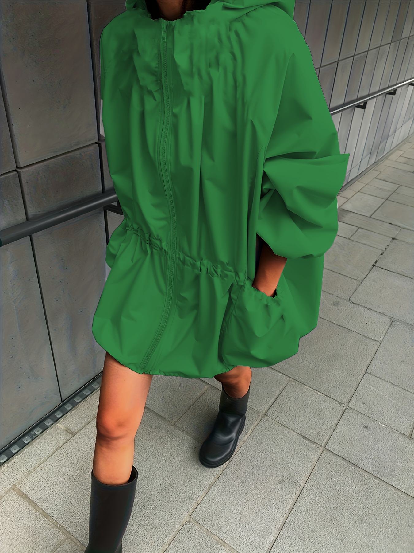 leichte damen jacke kapuze reißverschluss lässigen Temu Switzerland