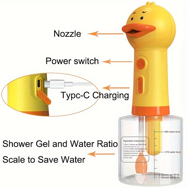 pet electric foam shampoo dispenser for   bath rechargeable soap dispenser for pet bath bathroom kitchen sink details 2