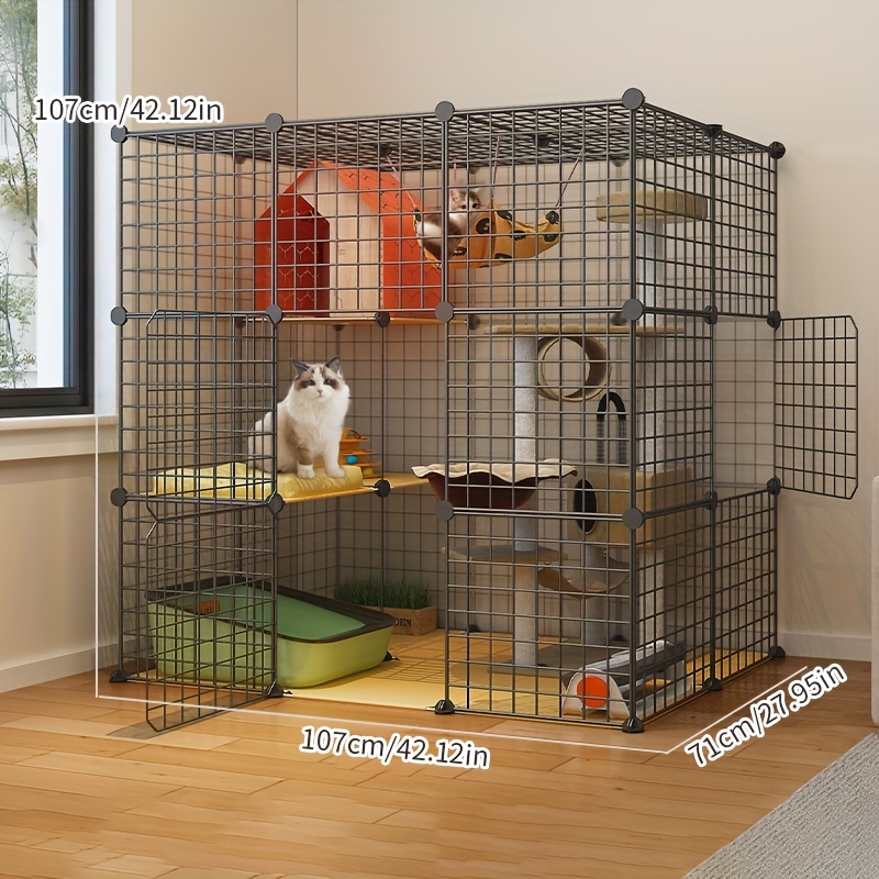 E-shop Übergroße DIY-Katzenklettergerüst, langlebig und zerlegbar aus Draht, Platz für mehrere Katzen zum gleichzeitigen Ausruhen und Spielen