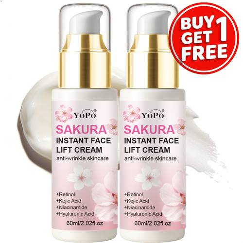 crème visage sakura lift avec rétinol, kojique, niacinamide et hyaluronique - achetez-en un, obtenez-en un gratuit - réduit laspect des de lâge, la texture de , lapparence, en , non grasse, absorption rapide