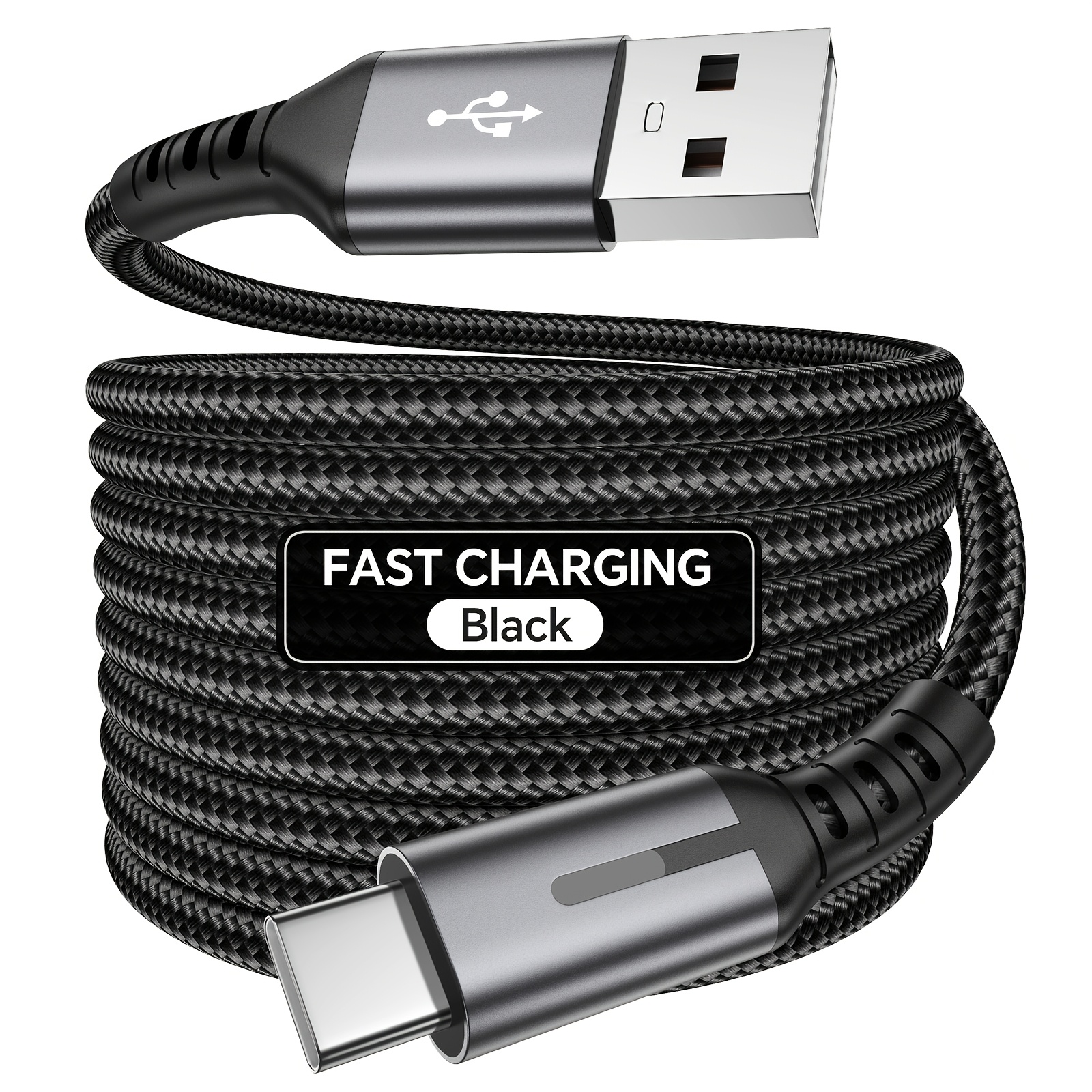 Usb C Fast Charging Cable With Indicator Light, 100.58cm/ 201.17cm Braided Usb-c Cable, Suitable For , For Iphone 17/16/15, For Macbook/ipad And Other Devices