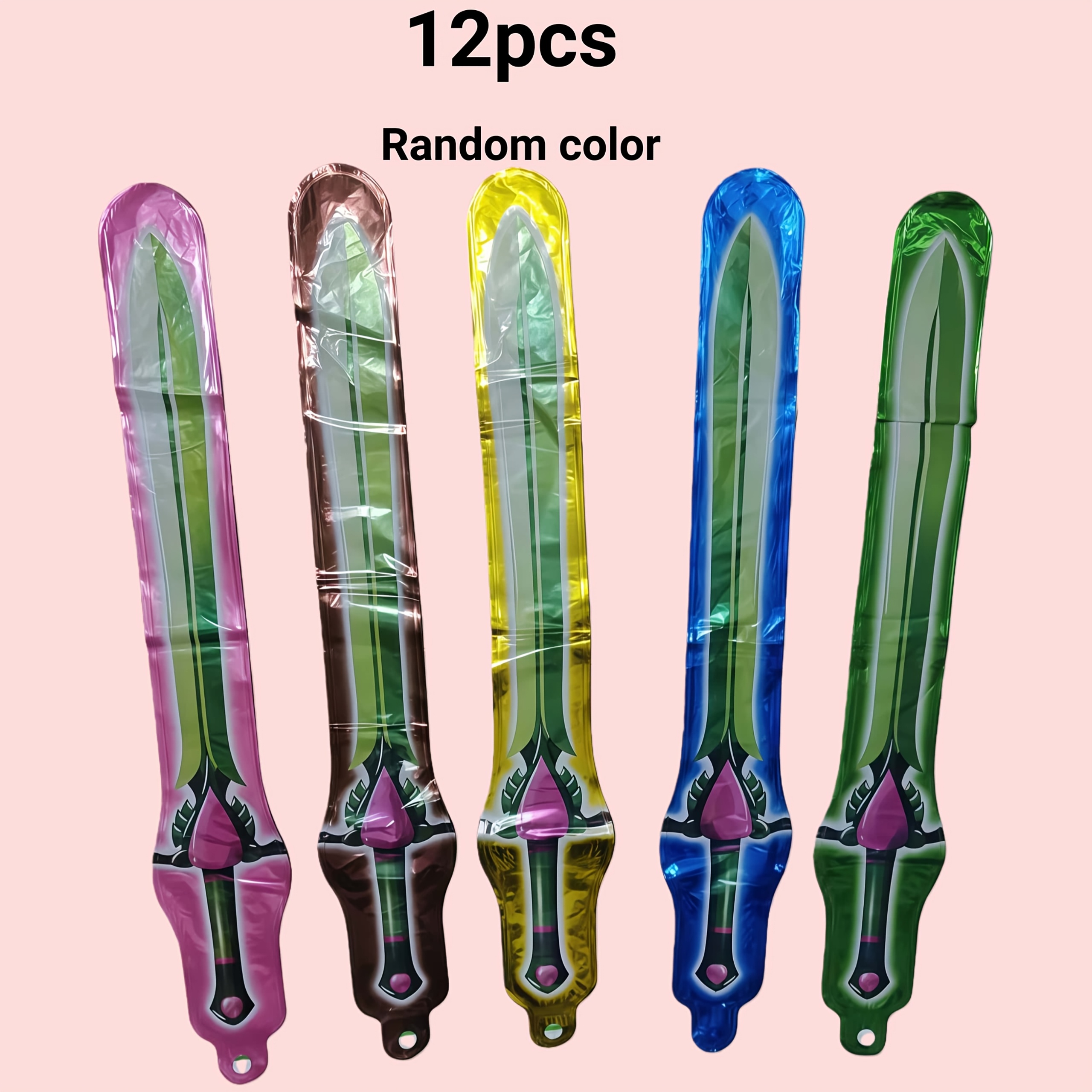 Image of 6/12/20pcs 31inch Vibrant Sword Balloon Decorations Sword Balloons Cosplay Party Favors Costume Accessories Stage Props Photo Booth Props Indoor Outdoor Game Props Random Color
