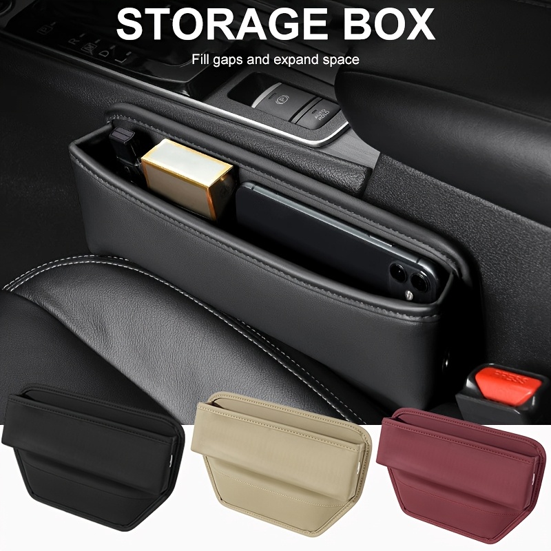 

Organisateur de Siège de Voiture en Similicuir de Qualité Supérieure - Boîte de Rangement Multifonction pour Téléphones, Lunettes, Clés & Cartes